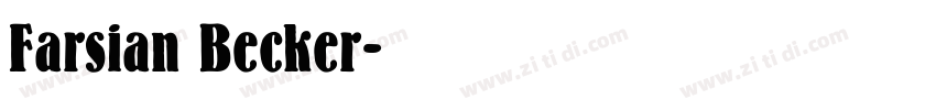 Farsian Becker字体转换